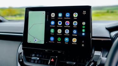 Toyota Corolla Excel in the UK - infotainment screen 